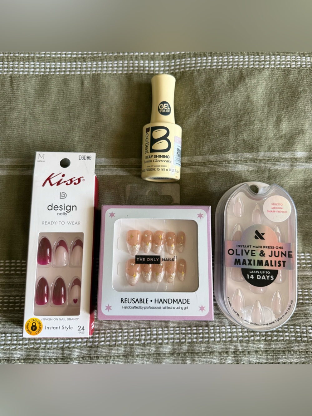 Press on nails and nail polish BUNDLE